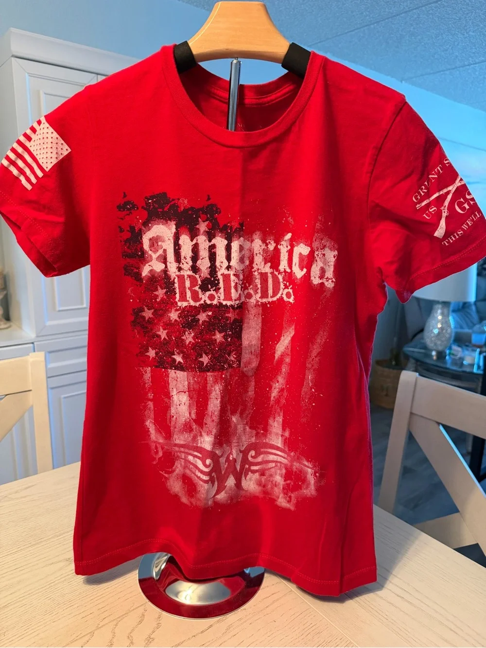 Grunt Style Women’s American Flag R.E.D. Graphic Tee